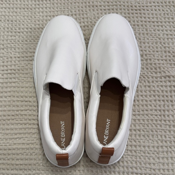 Lane Bryant Shoes - Women’s Lane Bryant Cream Slip-On Shoes Size 12W